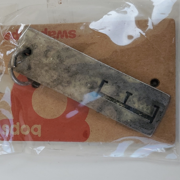 Boutique Swap Bops Adornment Charm Thin Rectangle E Any Necklace or Bracelet - Picture 2 of 5